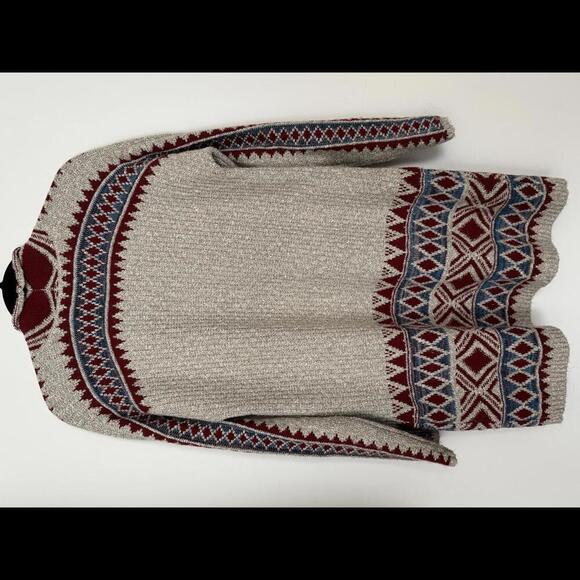 Lucky Brand Cozy Knit Cardigan with Aztec Design - Picture 4 of 4